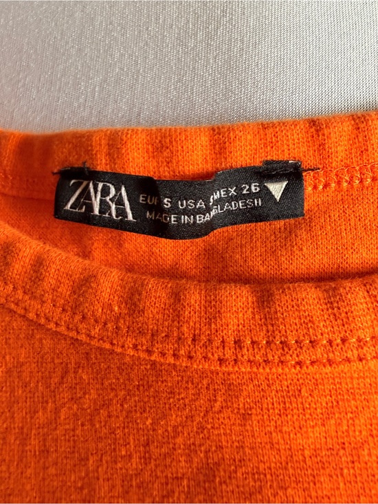 Zara Tops - ZARA Bright Orange Crewneck Sweater